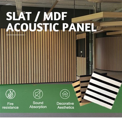 Slinnte Adhmaid an Chustaim Painéil Soundproof Painéil Fuaime Adhmaid Veiníre Intí Painéil Cuartha